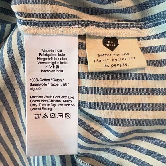 Madewell courtyard flutter-sleeve top in stripe - Picture 7 of 12